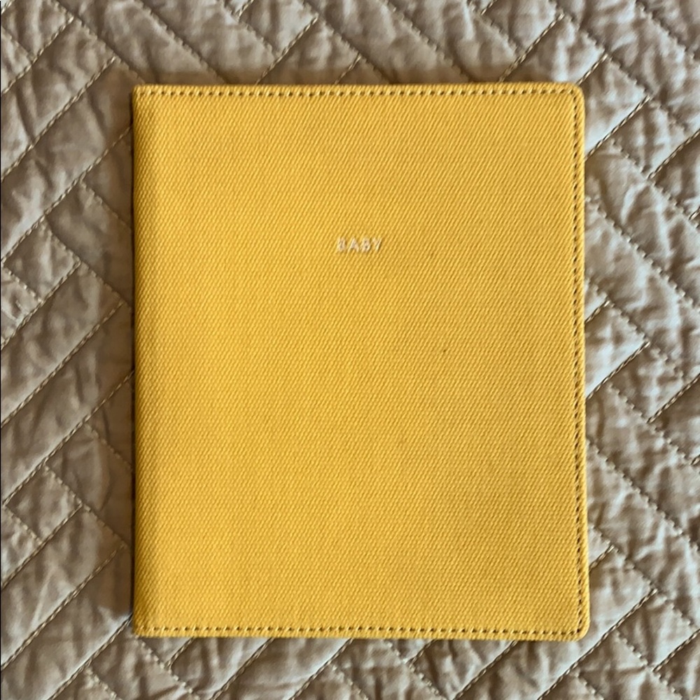 Kate Spade Baby Yellow Canvas Double Photo Frame